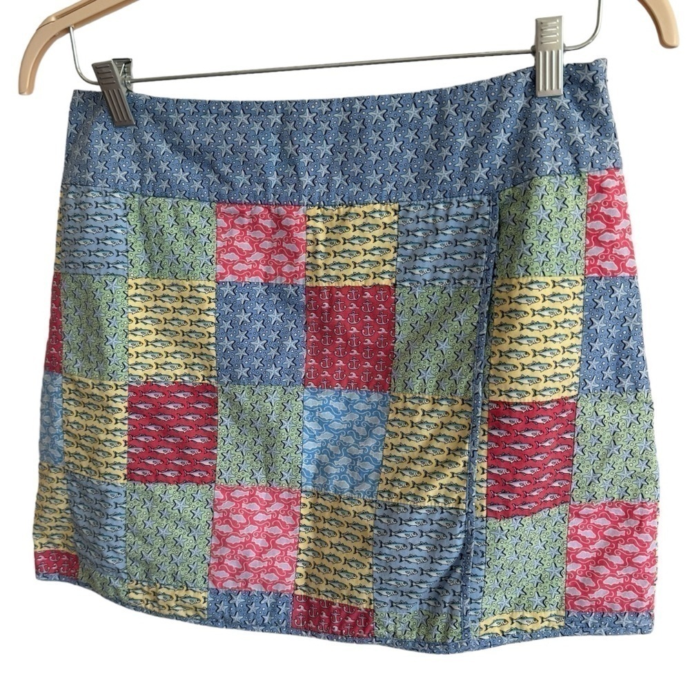 Vineyard Vines Nautical Patchwork Wrap Skirt, Size 8